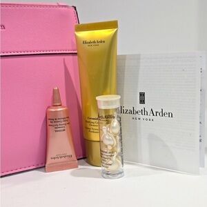 ELIZABETH ARDEN - NWOT Makeup Bag & 3 Travel Size Ceramide Products $140 Value
